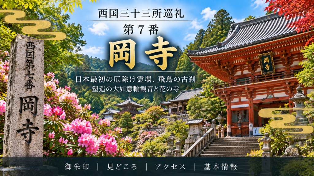 西国三十三所巡礼 第7番　岡寺 日本最初の厄除け霊場、飛鳥の古刹 御朱印｜見どころ｜アクセス｜基本情報