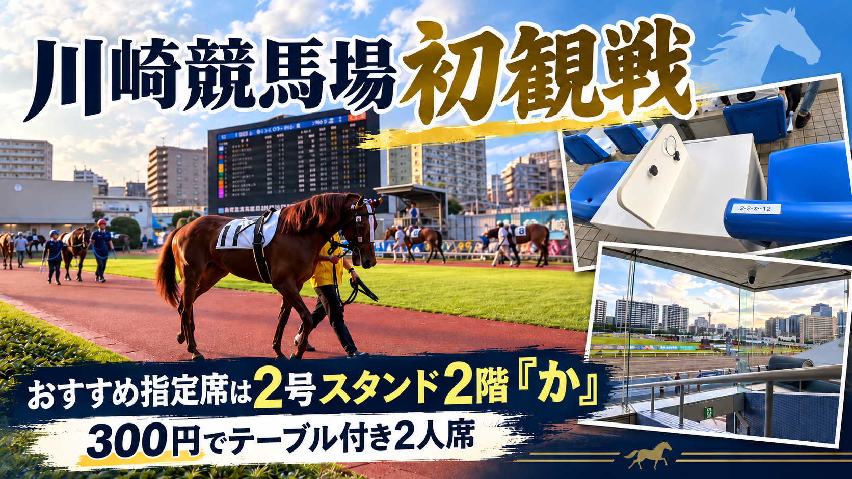 川崎競馬場 初観戦 おすすめ指定席 2号スタンド2階かブロック