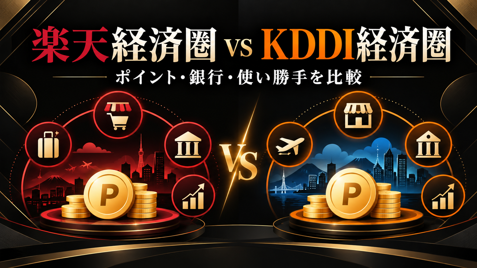楽天経済圏 vs KDDI経済圏 どちらがお得？ ポイント・銀行・使い勝手を比較 楽天から移行中の実感